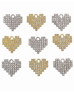 Pingente de Coração com Strass