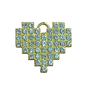 Pingente de Coração com Strass