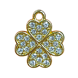 Pingente de Trevo com Strass