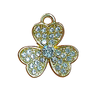 Pingente de Trevo com Strass