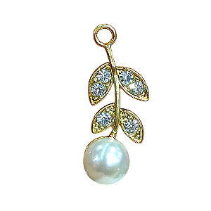 Pingente de Flor com Strass