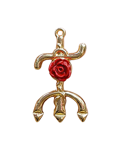 Pingente de Tridente com Rosa