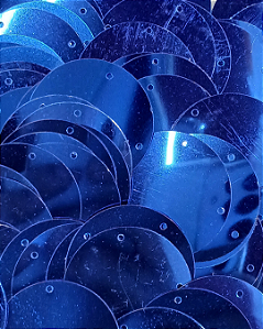 Paetê com Quatro Furos Azul