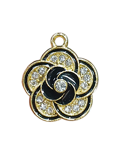 Pingente de Flor com Strass