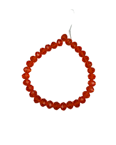 Cristal 8mm Laranja Tangerina Transparente