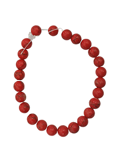 Pedra Natural Howlita Vermelha 8mm