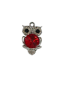 Pingente De Coruja Com Strass