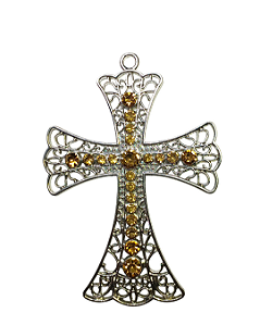 Pingente De Cruz Com Strass