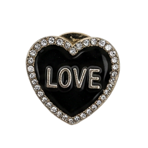 Pin para Crocs de Coração Preto