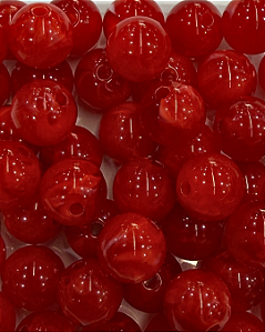 Bola de Resina Mesclada  Vermelha 10mm