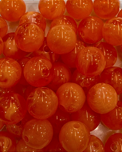 Bola de Resina Mesclada Laranja 10mm