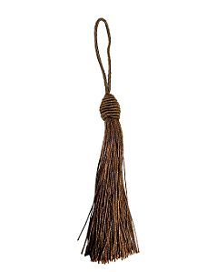 Tassel Seda Marrom 10cm