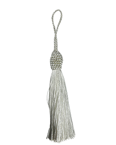 Tassel Seda Branco 10cm