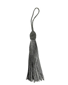 Tassel Seda Cinza 10cm