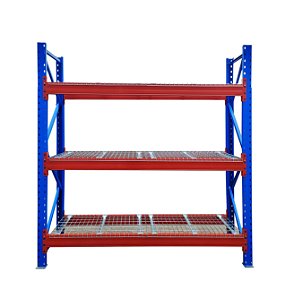 Mini Porta Palete em Aço 200x60x200cm com 3 Níveis - 1000kg/ nivel com Forro Aramado