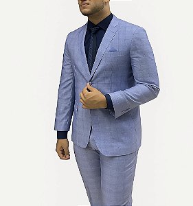 Terno Quadriculado Azul Claro Elemento