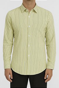 Camisa D’Relve Amarela Listrada com Bolso