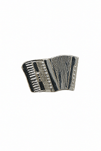 Broche Acordeon Prateado