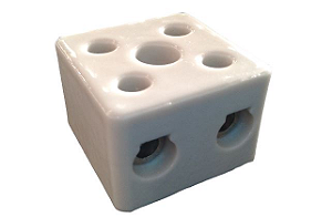 Conector Porcelana 16 mm 600 V 2 Fios 50A