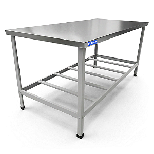 Mesa Inox Industrial Para Cozinha De Restaurante 2 Metro Sebem