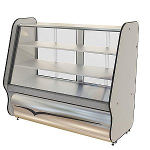 Balcão Vitrine Expositora de Vidro Padaria para Pães, Doces, Bolos Neutro Seco 1,80M BVT Ormifrio