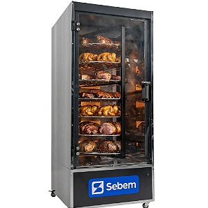 Assador de Frango e Carnes Frangueira a Gás Giratório 120kg 48 Frangos Sebem