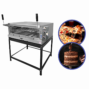 Forno Refratário Lastro Para Pizza Pães Carnes Elétrico 220V 95x95 Copametal
