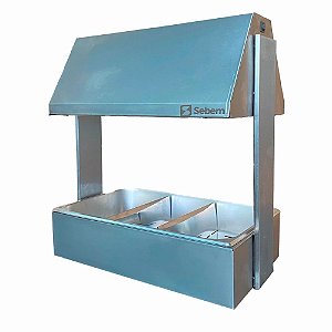 Conservador Conservadora Aquecedor de Frituras Alimentos Batatinha Frita Inox com Lampada Sebem