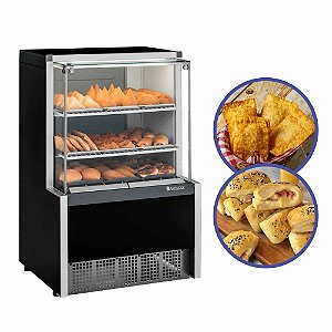 Balcão Vitrine Expositor Estufa Aquecida Pequena para Salgados Gelopar 9 Bandejas MEQA 75 cm