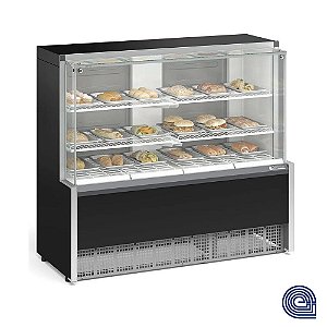 Vitrine Estufa Expositora para Salgados Aquecida Quente 18 Bandejas 65°C 1,40 Metro Gelopar MEQA140