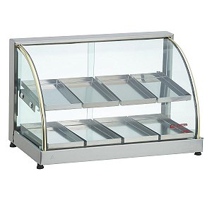 Vitrine Expositora de Salgados Aquecida 8 Bandejas Edanca Dupla