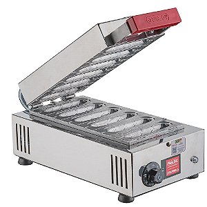 Maquina de Crepe Crepeira Elétrica 6 Unidades 110 ou 220V Industrial Profissional Malta