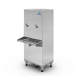 Resfriador de Água Bebedouro Bebedor 2 Torneiras Geladas 50L Frisbel