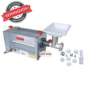Cilindro Laminador Elétrico com Moedor e Extrusor de Massa Inox Usada