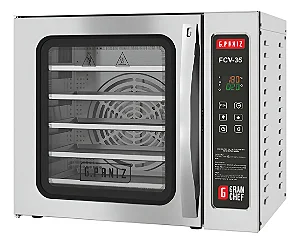 Forno Turbo Elétrico com Vapor 5 Esteiras Profissional Usado FCV35