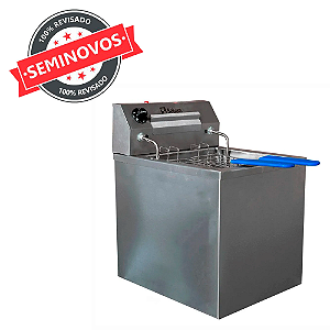 Fritadeira Elétrica Profissional Industrial de Mesa Bancada 15 Litros 5000W Zona Fria Óleo Usada