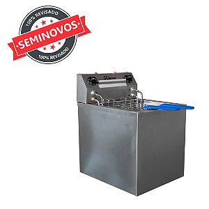Fritadeira Industrial Elétrica de Mesa Bancada 15 Litros 3500W Zona Fria Óleo 110V Usada