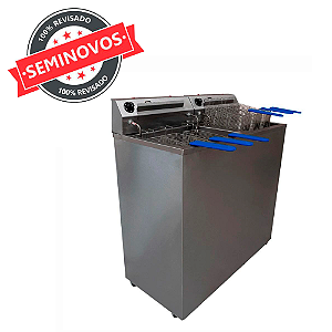 Fritadeira Elétrica Industrial Profissional Grande 50 Litros Alta Potencia 20000W Pedestal 6 Cestos Usada