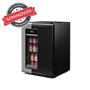 Cervejeira Geladeira Frigobar Pequena 100 Litros Visor de Vidro GRB100 Gelopar Usada