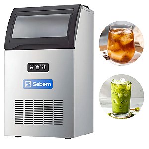 Máquina de Fazer Gelo Industrial Profissional Automática Restaurante 65 Kg/Dia Sebem 220V