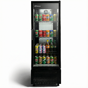 Geladeira Expositora Refrigerada de Bebidas Porta de Vidro Total Preta 410L Sebem