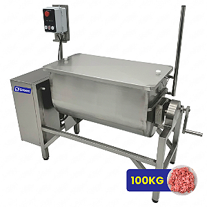 Máquina Misturar Misturadeira Mexedor Carne Tempero Industrial 100kg
