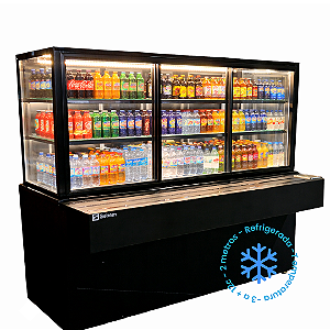Balcão Vitrine Estufa Expositor Refrigerado Auto Atendimento Self Service 2M Sebem