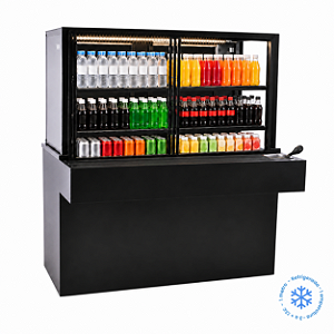 Auto Atendimento Vitrine Estufa Expositor Balcão Refrigerado Self Service 1,5M Sebem