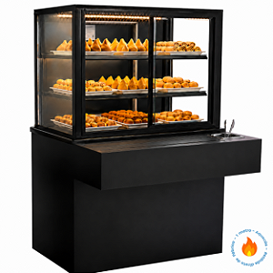 Vitrine Estufa Aquecida Expositor Balcão Auto Atendimento Self Service 1M Sebem