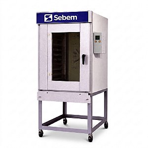 Forno Turbo Industrial com Vapor 300 Pães 10 Assadeiras com Carrinho a Gás Sebem