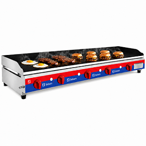 Chapa Chapeira Churrasqueira Gás Grossa 10mm Hamburgueria 1,50 Metro