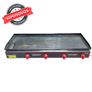 Chapa Chaperia para Hamburgueria Profissional a Gás Grande 1,20M Compact com 4 Queimadores Usada