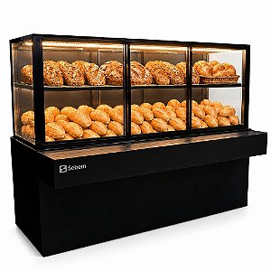 Vitrine Auto Atendimento Balcão Tulia para Pães 2M Self Service Sebem