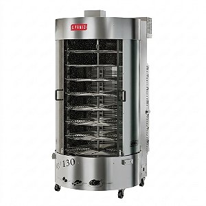 Assador de Carne Frango Rotativo Elétrico ARV-130 8 Esteiras Gpaniz